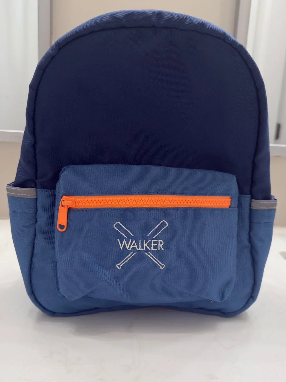 Pottery Barn Kids Blue/Navy/Orange Astor Small Backpack